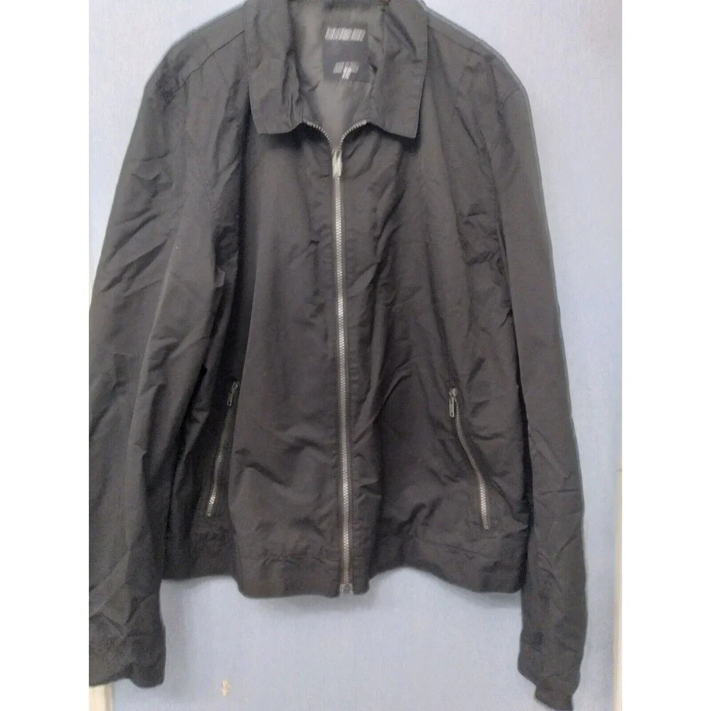 Calvin Klein‎ Jeans Lightweight Jacket Full Zip Black Coat, Men's XL